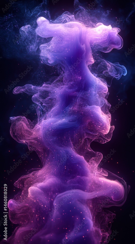 Abstract swirling colors in a dark background. Abstract swirling colors in a dark background.