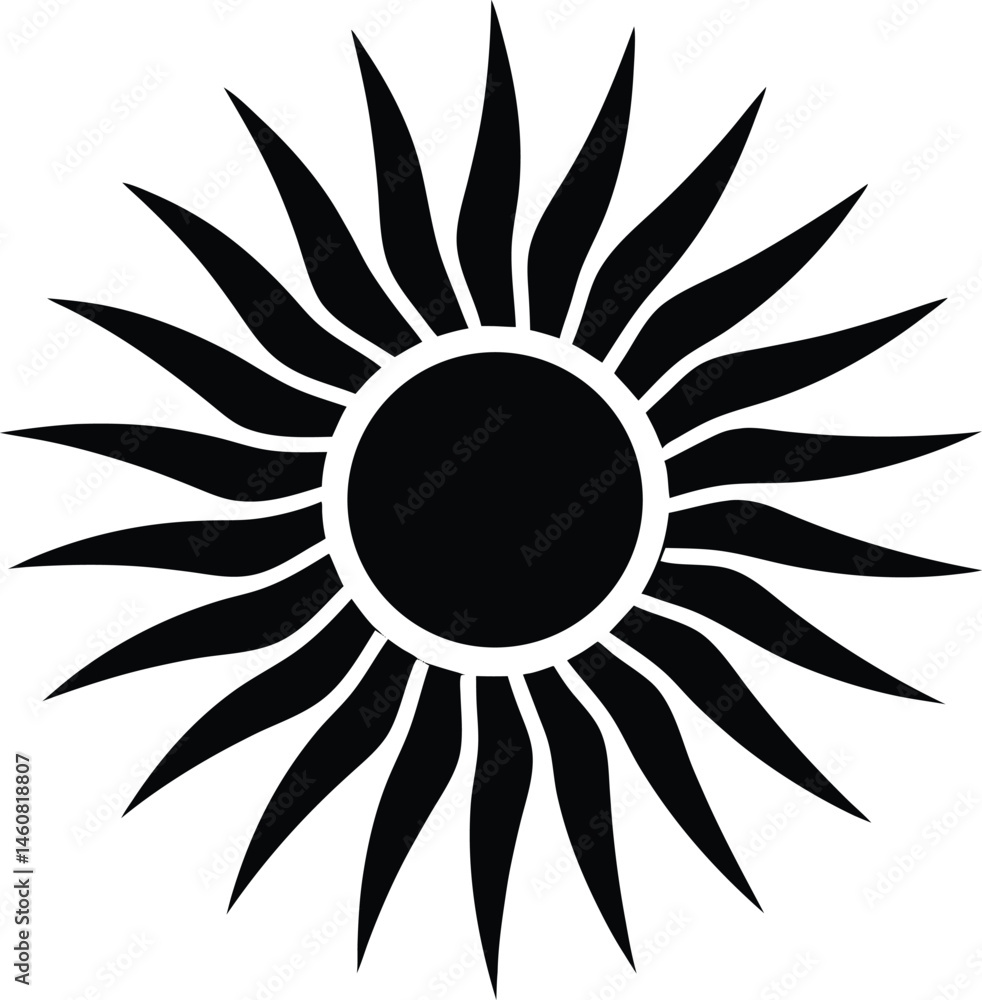Sun Rays Logo Icon Vector Illustration Sun Rays Logo Icon Vector Illustration