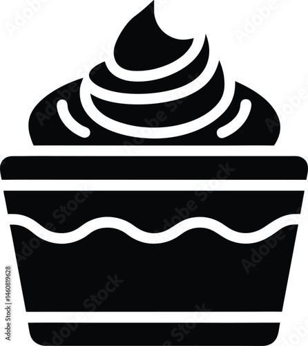 Tiramisu Dessert Icon Vector Illustration
