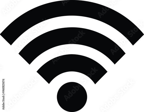 Wi Fi Signal Logo Silhouette Icon Vector Illustration