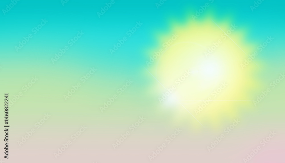 Obraz premium Abstract summer sunshine design with playful pink blue retro colors for summer holiday and vacation contents. Cheerful “Summer Time” banner, background, greeting, template, backgrop, and template. 