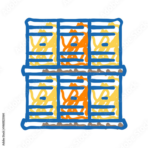 chemicals storage engineer icon doodle illustration