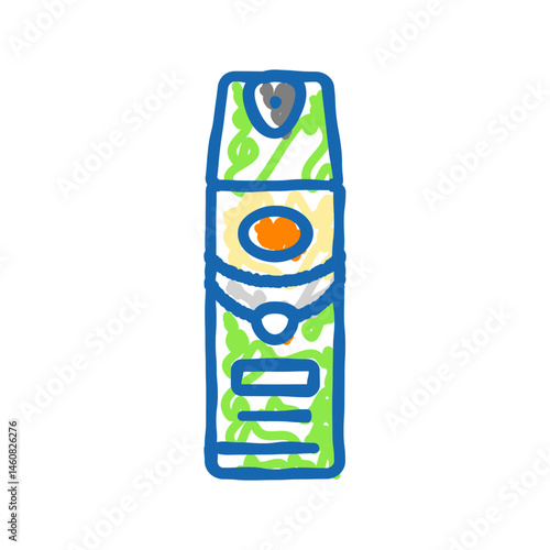 insect repellant glamping icon doodle illustration