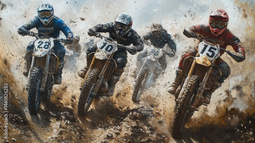 A close-up of a motorcycle racer in full gear