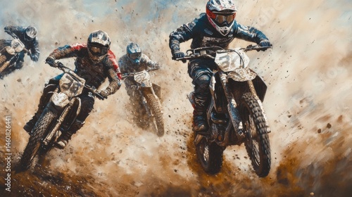 A close-up of a motorcycle racer in full gear