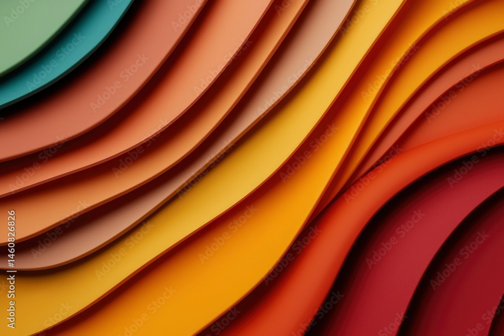 Fototapeta premium Abstract colorful wavy layers