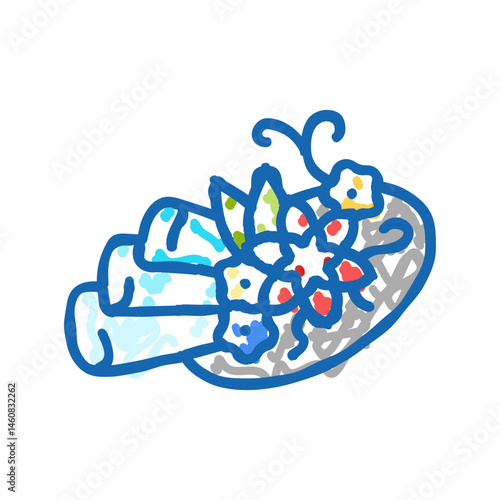 fascinator hat cap icon doodle illustration