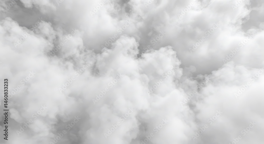Fototapeta premium Monochromatic Majesty: A Serene Study of Cumulus Clouds AI Generated