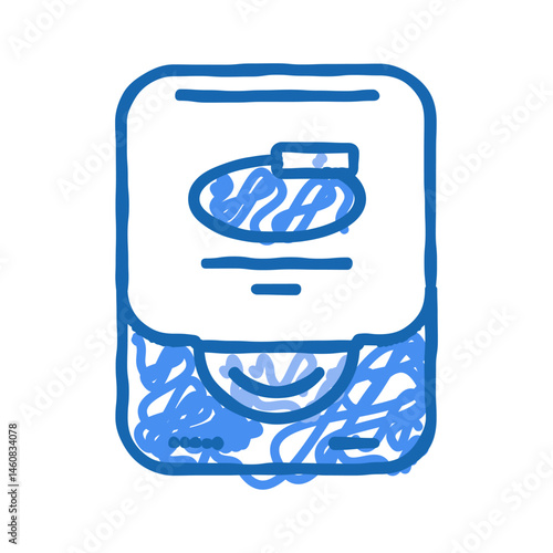 dental floss hygiene icon doodle illustration