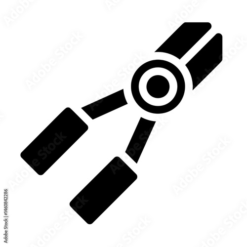 Wire cutter Solid Icon