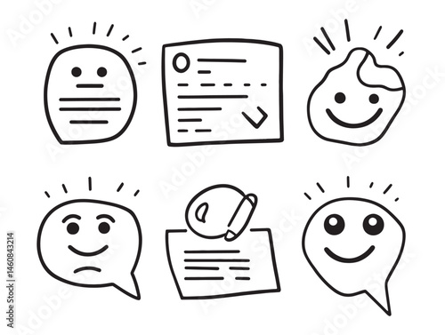 Elegant Feedback Form Line Art for User Experience Improvement