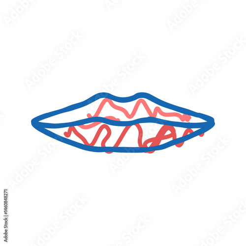 b m p letter mouth animate icon doodle illustration