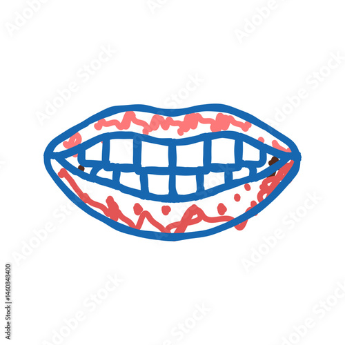 c d g k n s t x y z letter mouth animate icon doodle illustration