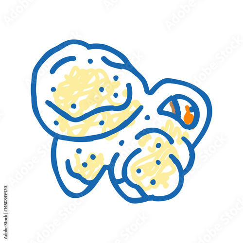 popcorn food snack icon doodle illustration