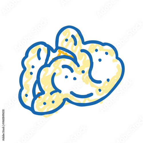 popcorn white tasty icon doodle illustration