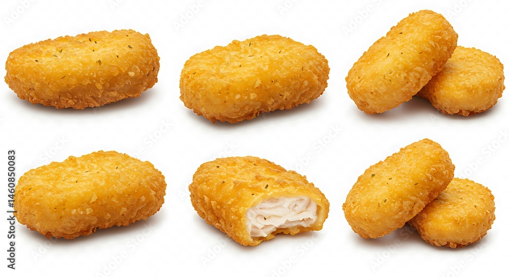 Fototapeta premium Golden Nuggets: A Closer Look AI Generated