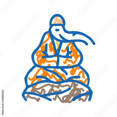 daoist sage taoism icon doodle illustration
