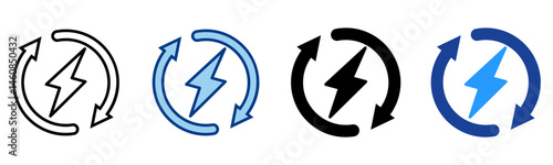 Renewable Energy Icon Multiple Style Vector Collection 