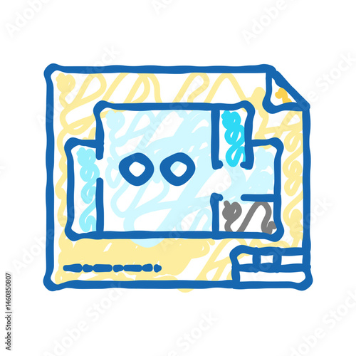 floor plans architectural drafter icon doodle illustration