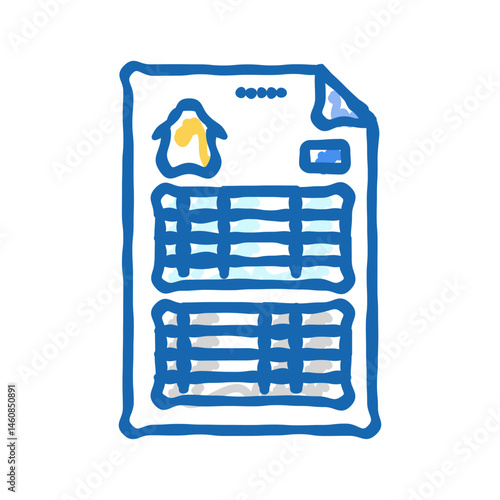building specifications architectural drafter icon doodle illustration