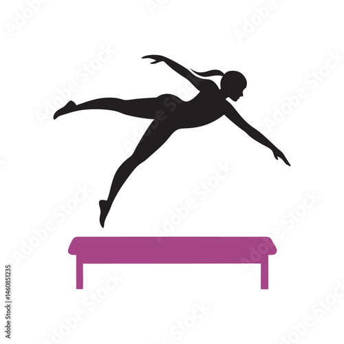 Gymnast in Handstand Position...