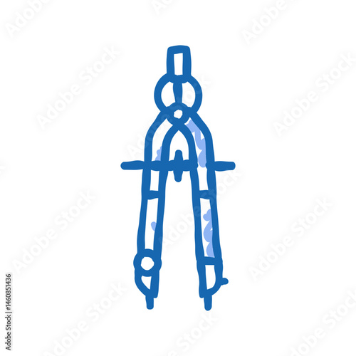 drafting compass architectural drafter icon doodle illustration