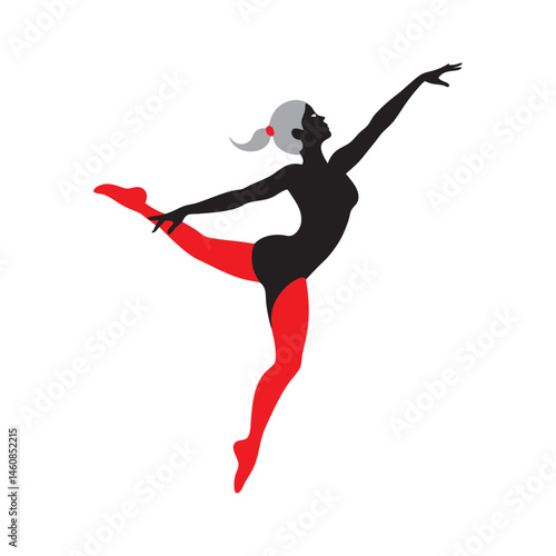 Gymnast Silhouette Vector on ...