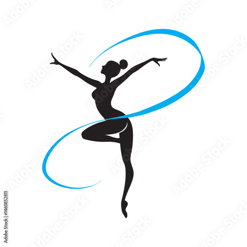 Male Gymnast Performing Flip ...