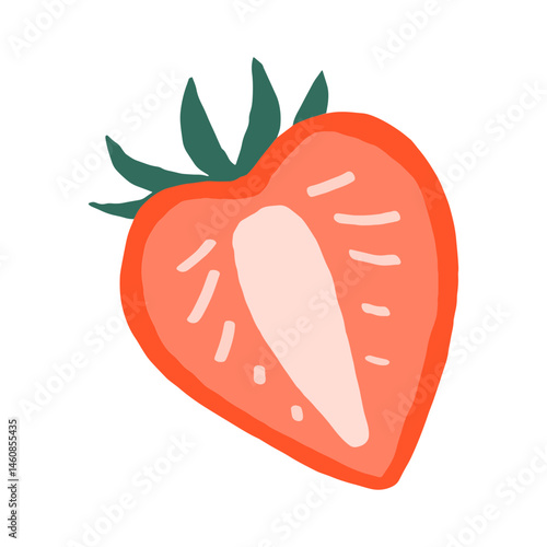 cute strawberry hand drawn
