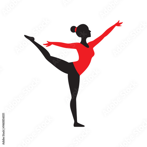 Vector Silhouette of Gymnast ...