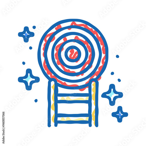 ambition ladder succes challenge icon doodle illustration