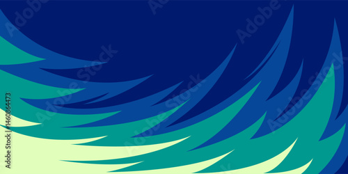 Abstract background with gradient curved spikes pattern and with some copy space area