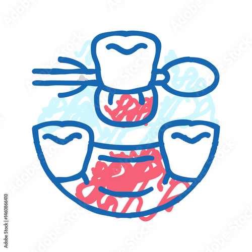 dentures dental icon doodle illustration