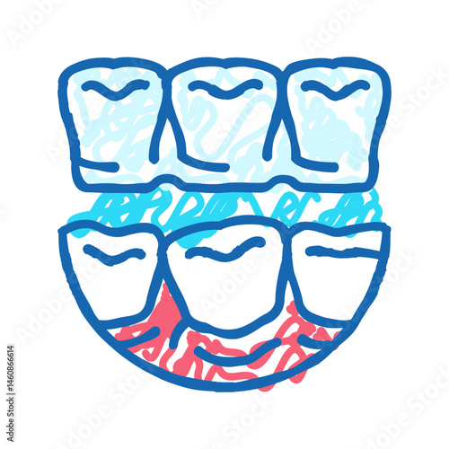 invisalign treatment icon doodle illustration