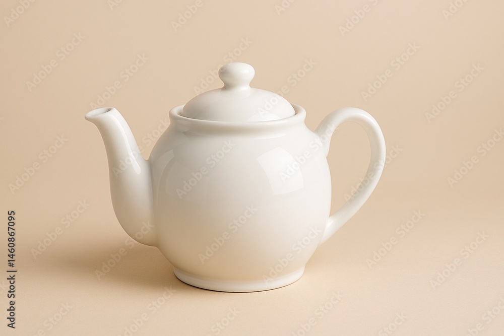 White Ceramic Teapot - Kitchenware Still Life White Ceramic Teapot - Kitchenware Still Life