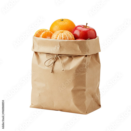Sack Lunch isolated on transparent background