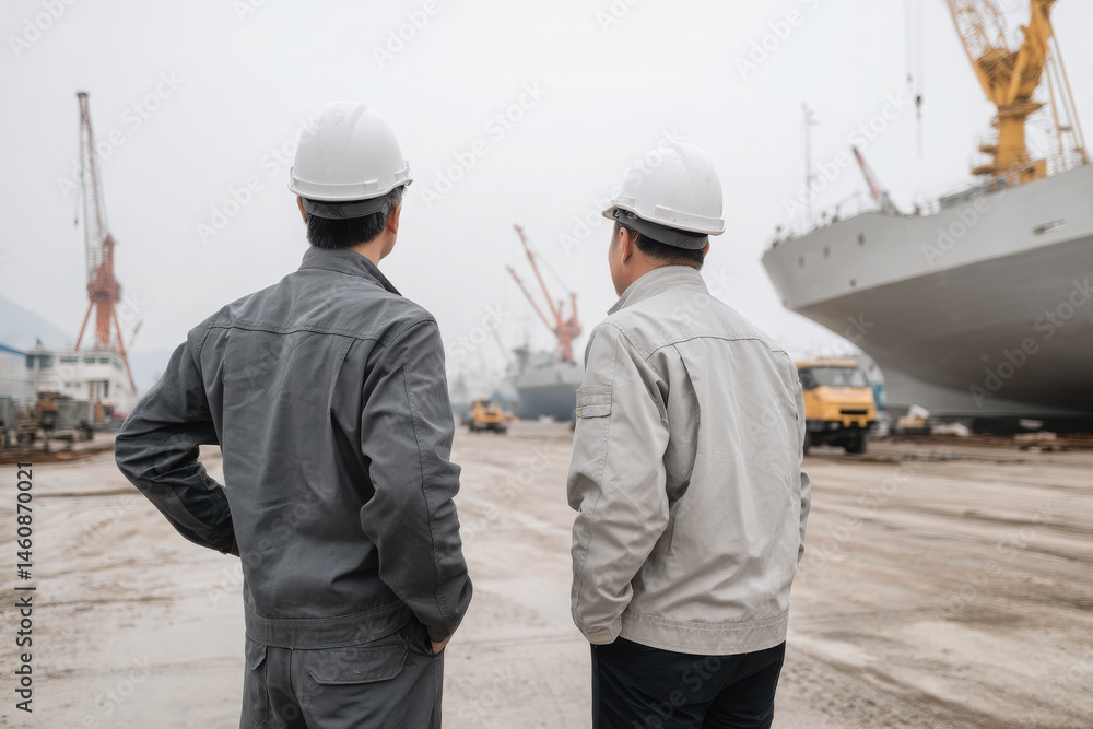 bustling modern shipyard showcasing innovative shipbuilding techniques and sleek designs bustling modern shipyard showcasing innovative shipbuilding techniques and sleek designs