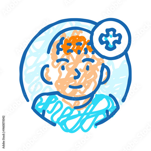 pediatric neurology neurologist icon doodle illustration