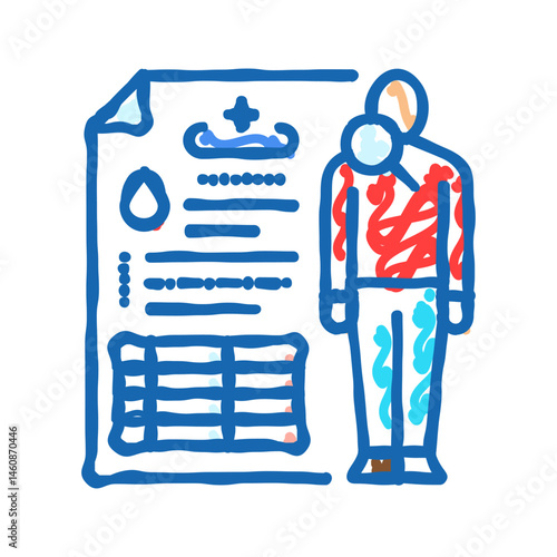 preoperative prep surgeon icon doodle illustration