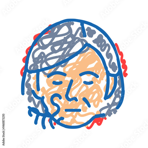 involuntary movements disease symptom icon doodle illustration