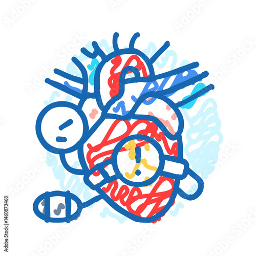 dry and itchy skin disease symptom icon doodle illustration