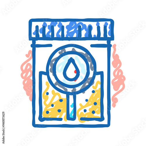rapid heartbeat palpitations disease symptom icon doodle illustration