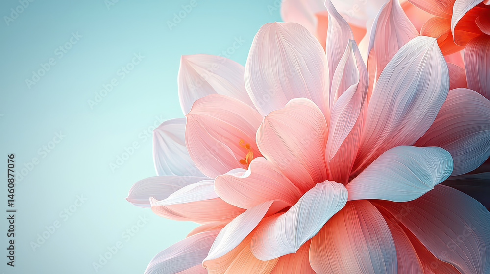 A 4K stylized background image shows delicate, realistic 3D flower petals rendered at a side angle, creating a soft, pastel aesthetic and captivating visual. A 4K stylized background image shows delicate, realistic 3D flower petals rendered at a side angle, creating a soft, pastel aesthetic and captivating visual.