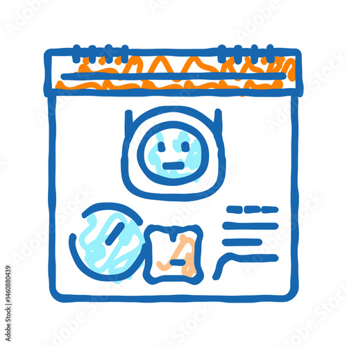 delivery scheduler autonomous icon doodle illustration