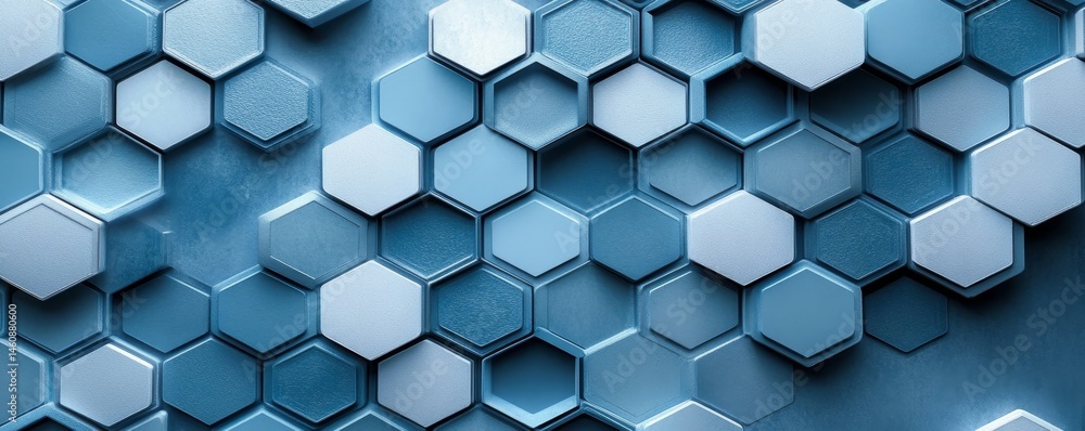 sleek banner showcasing a hexagonal circuit board pattern in shades of blue and white, suitable for tech and innovation themes, Generative AI sleek banner showcasing a hexagonal circuit board pattern in shades of blue and white, suitable for tech and innovation themes, Generative AI