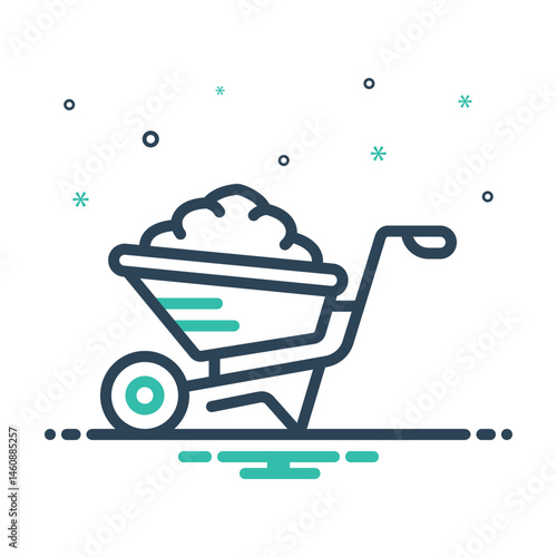 Mix icon for garden cart