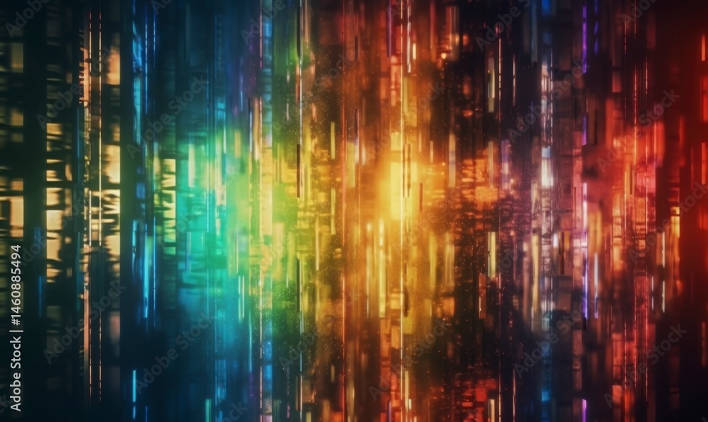 Fototapeta premium Vibrant Abstract Background with Colorful Vertical Stripes of Light