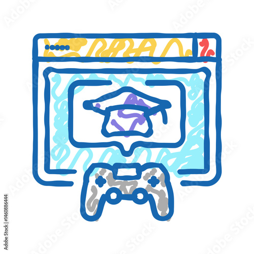 educational games primary school icon doodle illustration