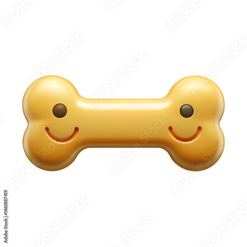 Dog Bone Emoji Illustration