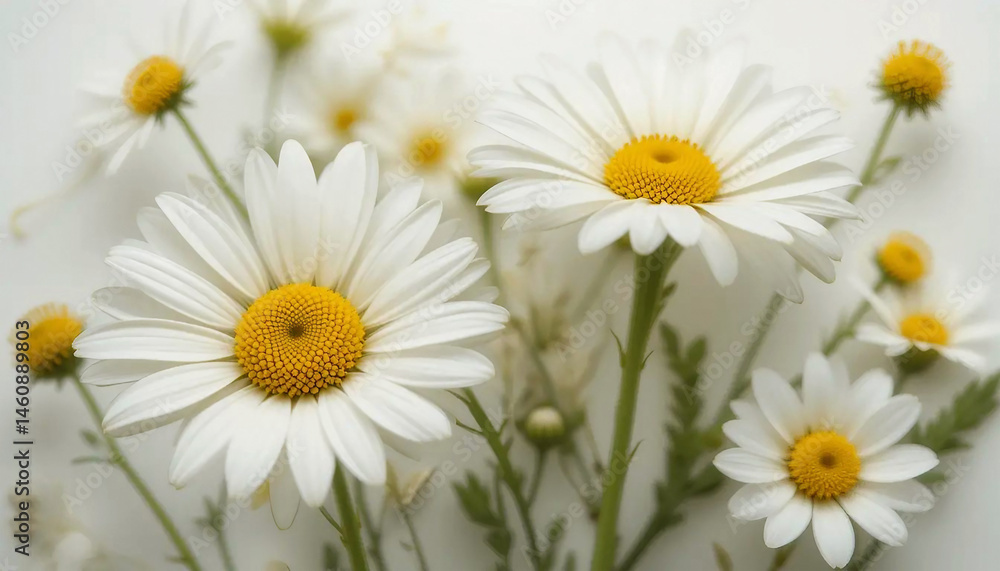 Fototapeta premium Close-up of a bouquet of beautiful white daisies